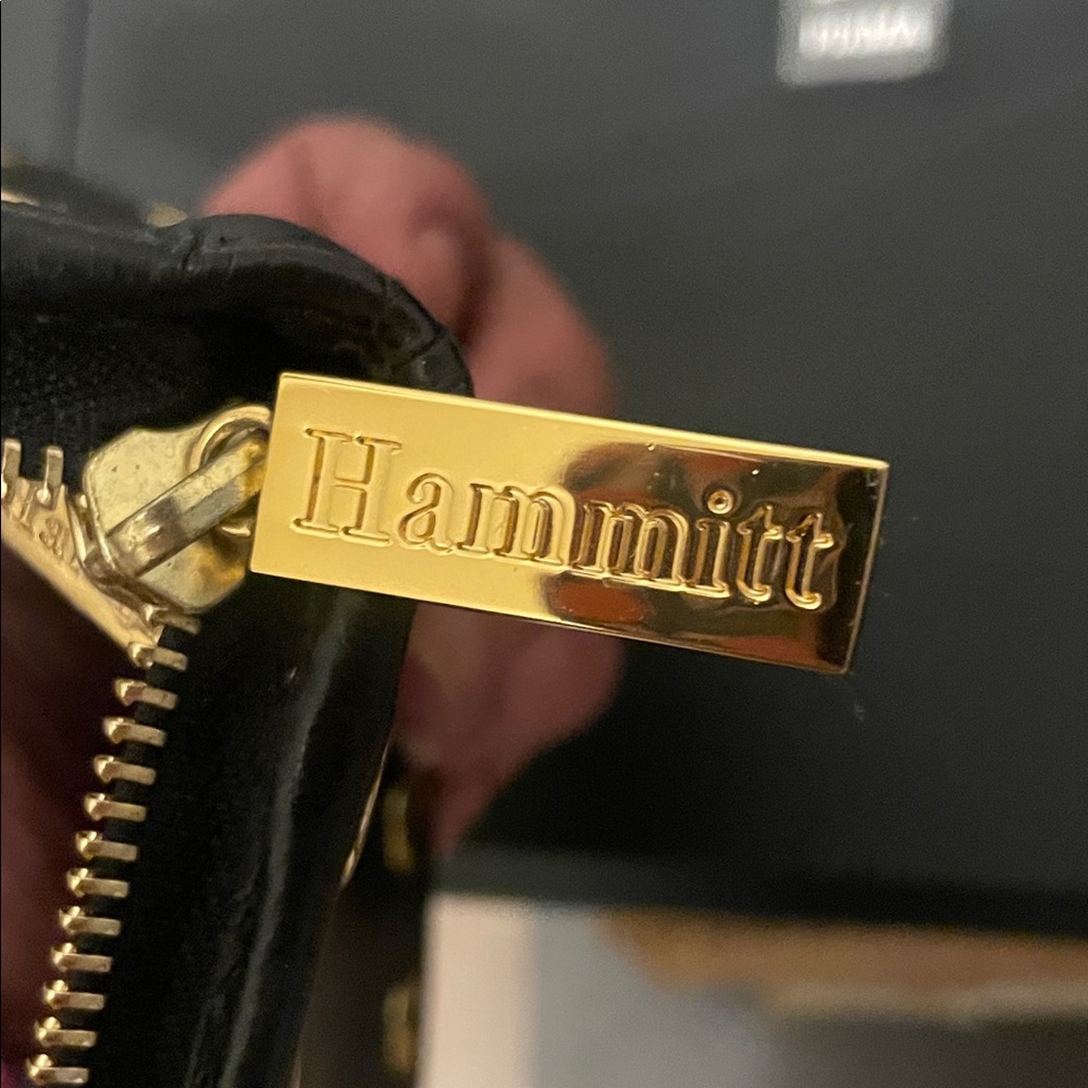 Hammitt Black Leather Wallet with Gold Stud Accents - Picture 3 of 4